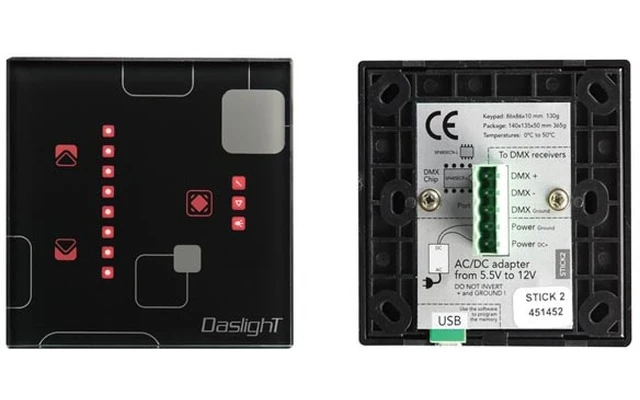 DasLight DVC3 Glass PAD - Controlador DMX para montaje mural