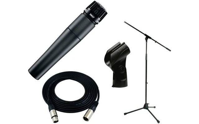 Shure SM57 + Pie jirafa + Cable micrófono de 6 metros