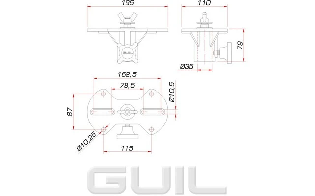 Guil FCA-03 Adaptador para colocar un foco en soportes con terminal de ø 35 mm
