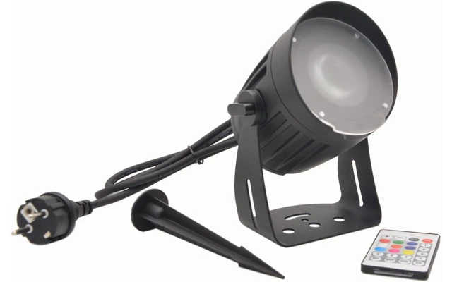 EUROLITE LED Outdoor Spot 15W RGBW QuickDMX with stake