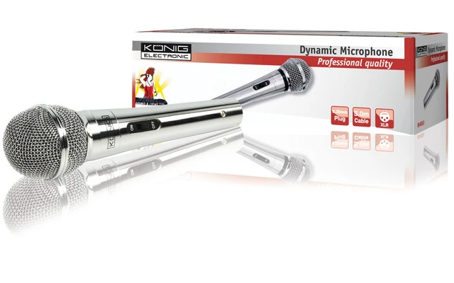 Micrófono dinámico unidireccional Konig MIC 45