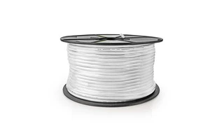 Cable de Seguridad en Carrete - 0,61 + 2x 0,75 - 100 m - Blanco - Nedis SCGR90300WT100