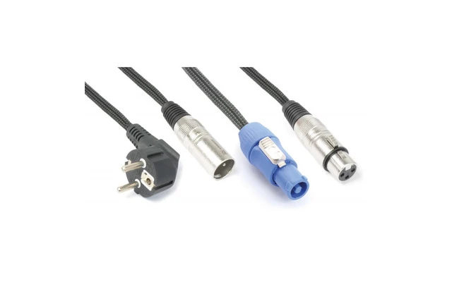 PD Connex Ligero Combi Cable Schuko - XLR M / Alimentacion A - XLR F 15m