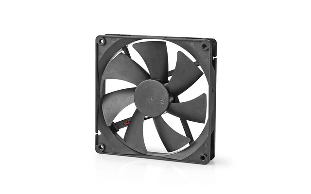 Ventilador para Ordenador - CC - 140 mm - 3 Pines - Silencioso - Nedis DCFAN14025BK