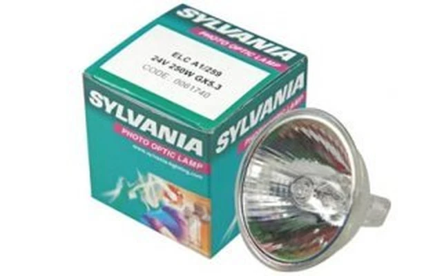 Bombilla halógena Sylvania 250W / 24V, ELC LONG LIFE, GX5.3, 500h