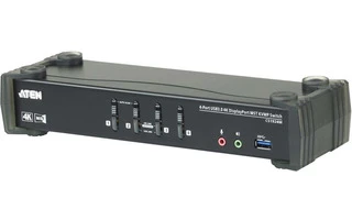 4-Port Conmutador KVM USB 3.0 4K DisplayPort MST Negro - Aten CS1924M-AT-G