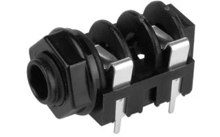 Neutrik MJ4HFD2 Conector Chasis Jack 6,3 mm con Interruptor mono negro