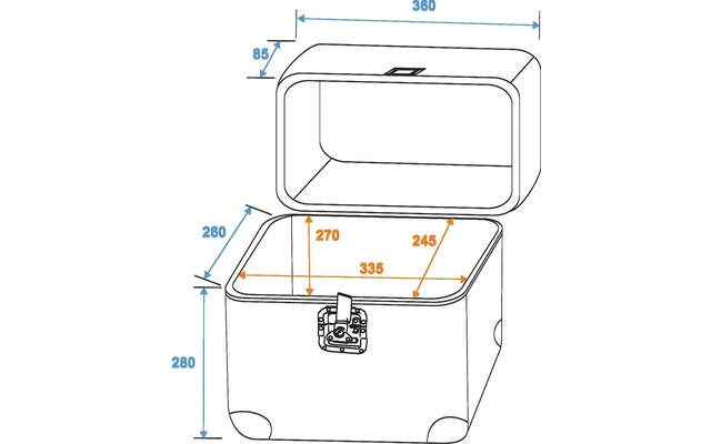 Roadinger Record Case ALU 75/25 Azul