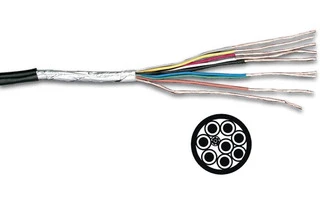 CABLE APANTALLADO 8 x 0.19mm² NEGRO