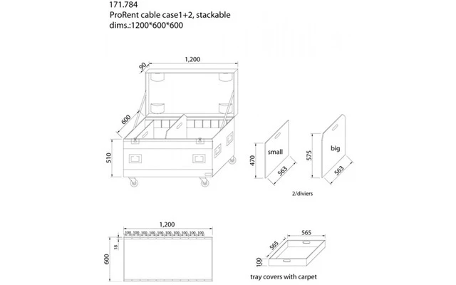 Power Dynamics PD-FA2 Cajon para Cable 2D 1T