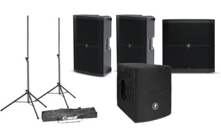 2x Mackie Thump 215XT + Thump 118S + Tripodes altavoces con bolsa