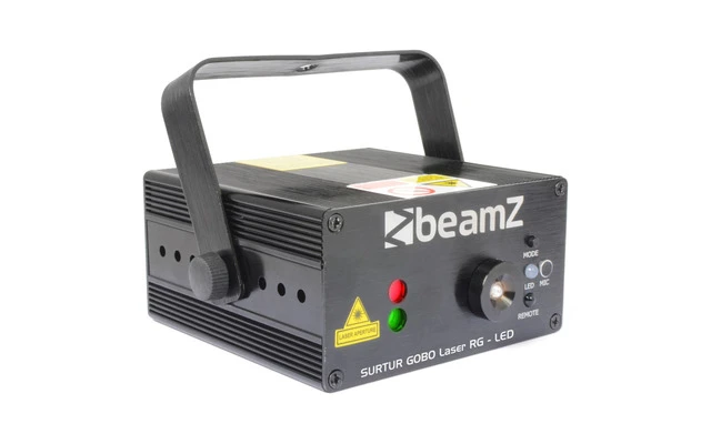 BeamZ Surtur Laser Rojo Verde con Gobo con LED + Mando a distancia