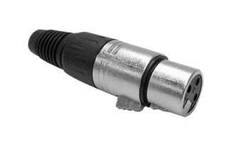 Conector XLR Hembra - 3 Conactos - Niquelado