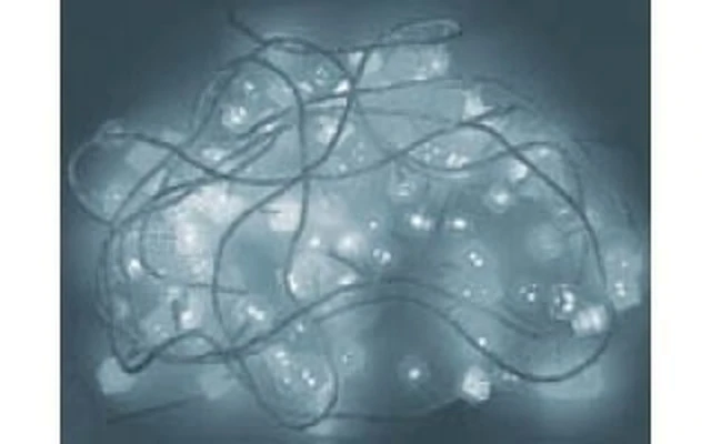 Cadena de luz festiva, 100 Cubitos de hielo blanco