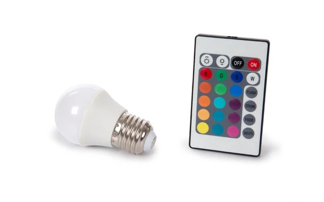 Bombilla LED - 4W - E27 - Color RGB & Blanco cálido - Mando a distancia