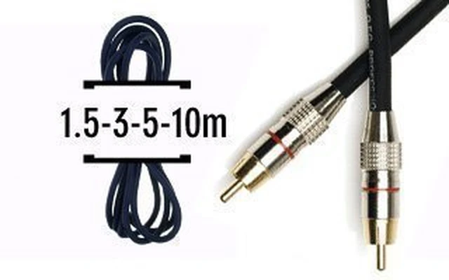 Cable Vídeo RCA macho-macho metal 1.5m