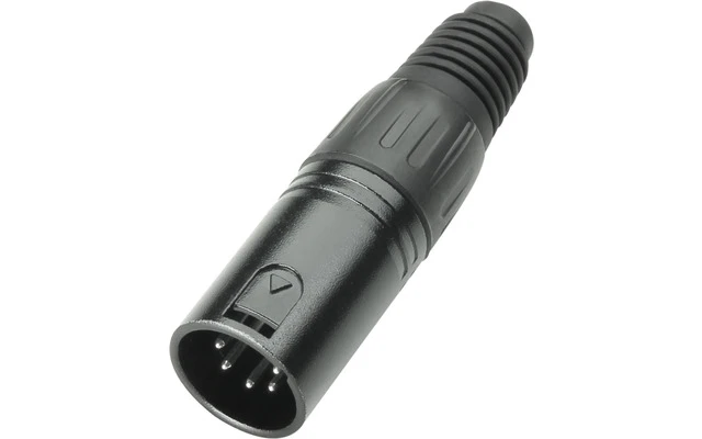 Conector aéreo XLR CANON macho 5 pines negro