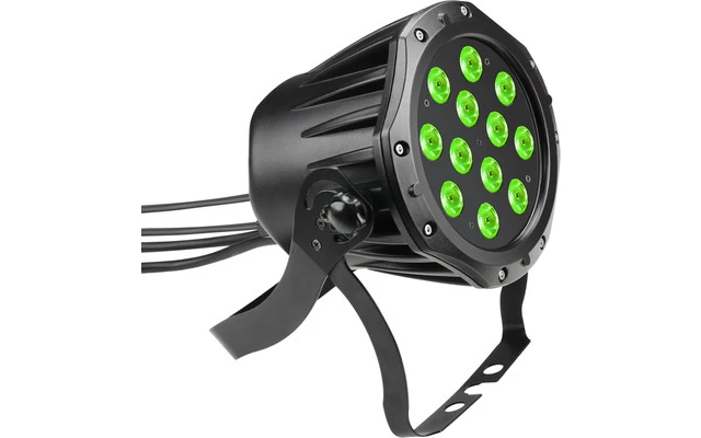 Cameo Outdoor PAR TRI 12 IP 65 - Foco Outdoor PAR LED tricolor RGB 12 x 3 W con carcasa negra