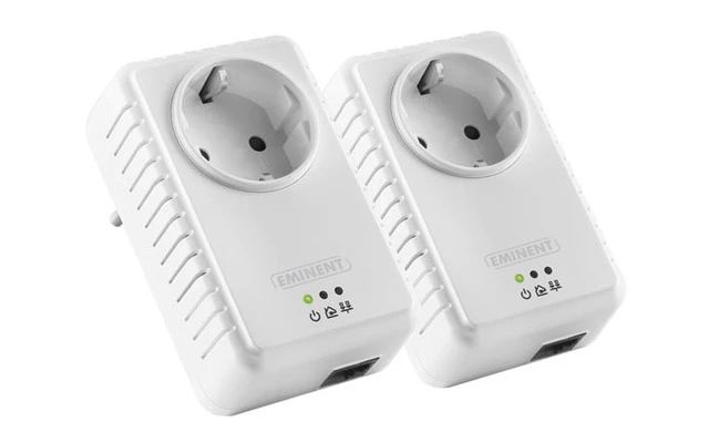 EMINENT - JUEGO PARA PRINCIPIANTES PARA EL ADAPTADOR POWERLINE 500Mbps - CON TOMA DE CORRIENTE -
