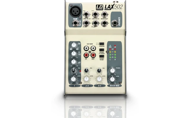 LD Systems LAX 502 - Mesa de Mezclas 5 Canales con Alimentación phantom