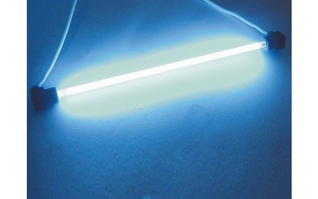 TUBO FLUORESCENTE DE CÁTODO FRÍO, Ø 4mm, 10cm DE LARGO, AZUL