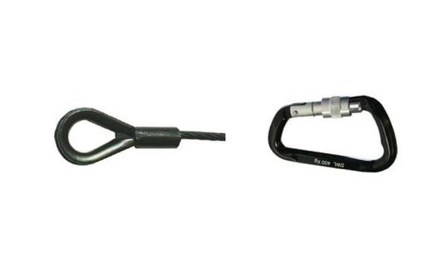 DOUGHTY - CABLE DE SEGURIDAD - 50kg (5mm x 700mm guardacabos/mos