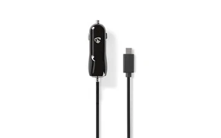 Cargador para Coche - 3,0 A - Cable fijo - USB-C™ - Negro - Nedis CCHAC300ABK