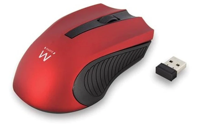eWent Ratón óptico inalámbrico de 1000 dpi - Color Rojo