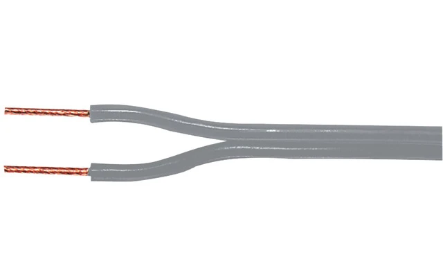 Cable gris para altavoz 2 x 0,50