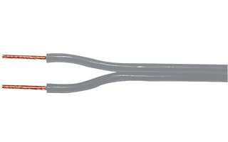 Cable de altavoz 2x 0.75 mm² gris en bobina de 100m