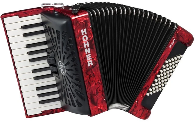 Hohner Bravo II 48 Rojo A16532 Silentkey