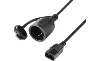Adam Hall Cables 8101 KI 0100 - Cable eléctrico CEE 7 IP44 - C14 1 m