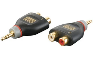 Adaptador Mini jack macho stereo a 2 x RCA hembra