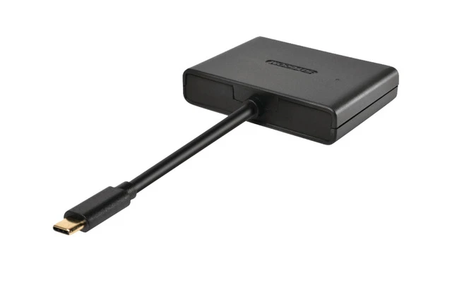 Adaptador USB-C Macho - VGA Hembra / HDMI Hembra Negro - Sitecom CN-363