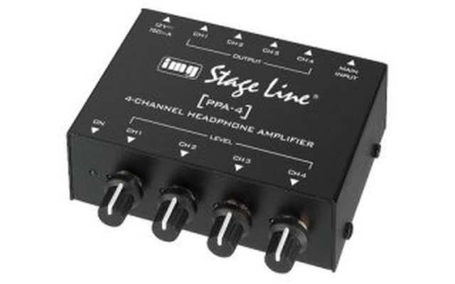 IMG Stage Line PPA 4 - Amplificador de auriculares estéreo, 4 salidas
