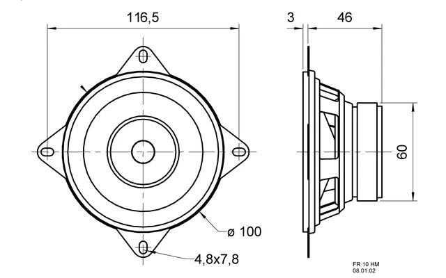 Broadband speaker 4 Ohm 30 W - Visaton FR 10 HM 4 OHM