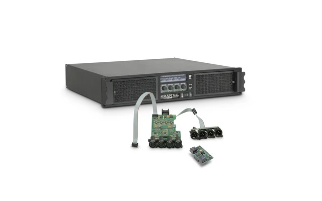 Ram Audio W 9044 DSP AES Amplificador de PA 4 x 2200 W 4 Ohmios con Módulo DSP con Entrada digit
