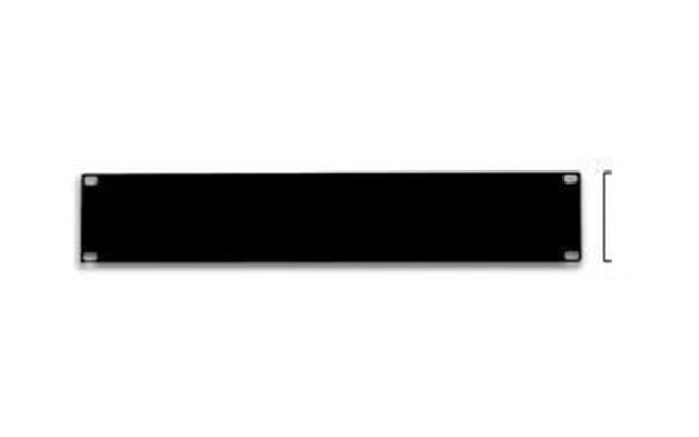 Panel frontal para para rack 19", 2U, Espesor 1mm, negro