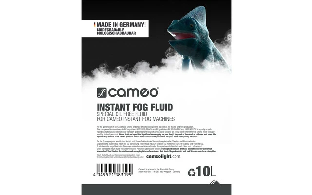 Cameo Instant Fog Fluid 10L