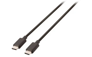 Cable USB 2.0 C macho - C macho de 1,00 m en color negro