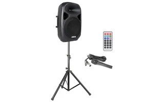 Vonyx SPS152 Altavoz activo 15" SD/USB/MP3/BT con soporte