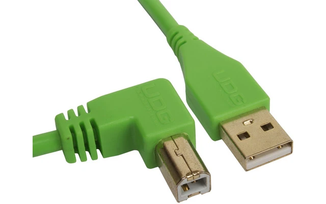 UDG Ultimate Cable USB 2.0 A-B - Verde - Acodado 2 metros