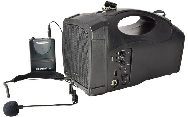 Adastra H25B Equipo Portátil con Batería, Micrófono, USB, FM y Bluetooth