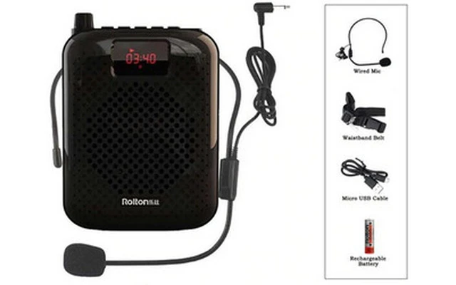 Sistema de audio portátil a batería litio 5W RMS - Bluetooth, Radio FM, Micro SD, Micro SD