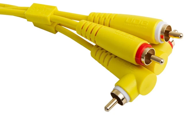 UDG Ultimate Audio Cable Set RCA Straight - RCA Angled Yellow 3m