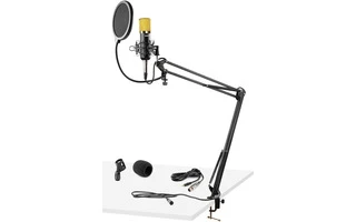 Vonyx CMS400B Conjunto Estudio / Micro de condensor con soporte y paravientos