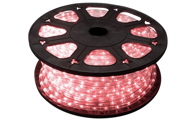 Manguera luminosa con LEDs color Rojo 45M