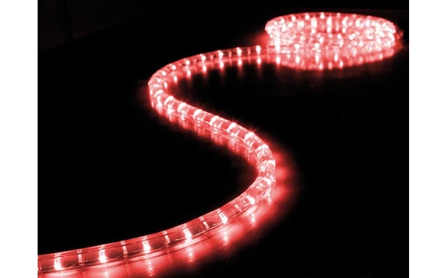 Manguera luminosa con LEDs color Rojo 45M