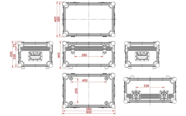 Accu Case ACF-PW/Road Case M 