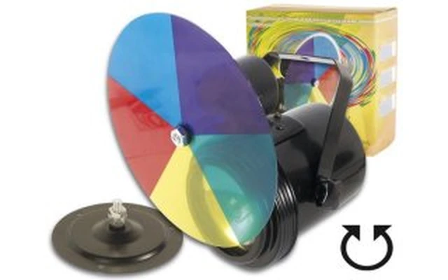 Foco PAR36 + Disco de color + motor